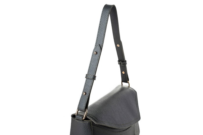 Lucky Bees 1273 Bolso de mano de cuero de polivinilo color verde oscuro